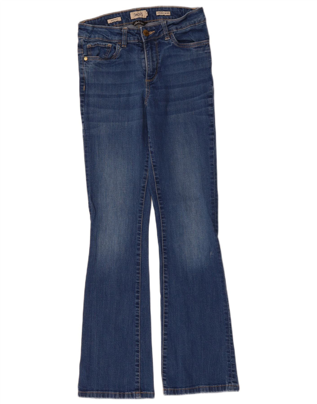 Calça jeans feminina Bootcut da Dack IT 44 médio W28 L30 algodão azul