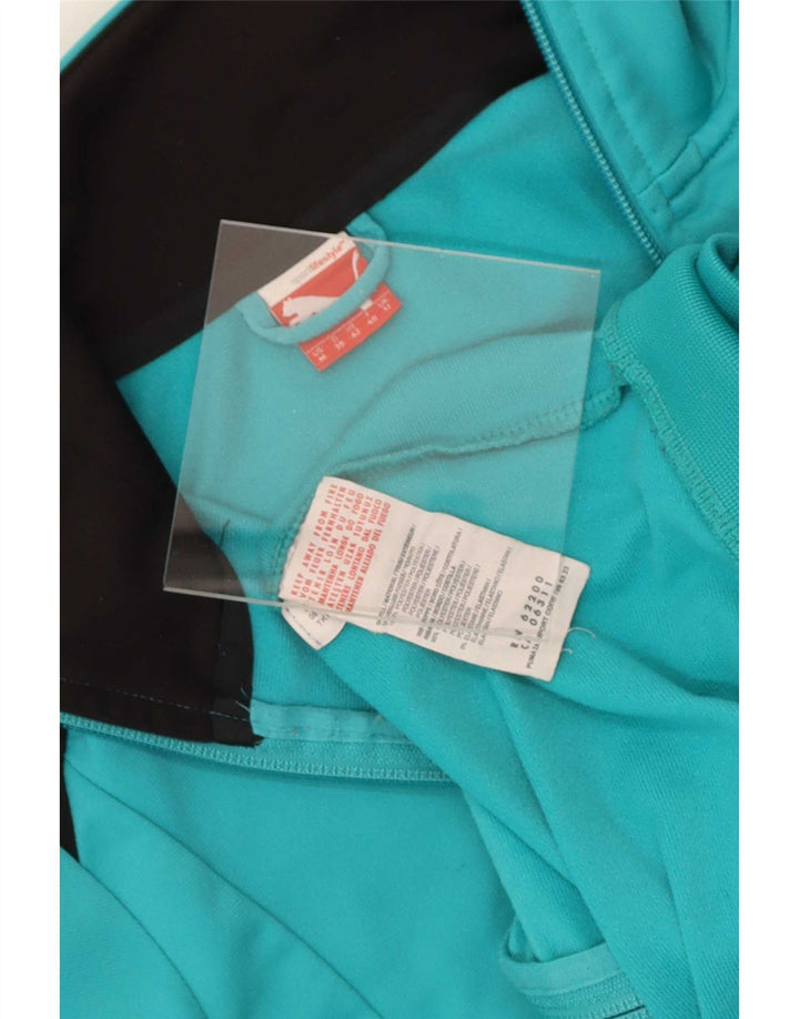 Puma Womens Tracksuit Top Jacket UK 12 Medium Turquesa Colourblock
