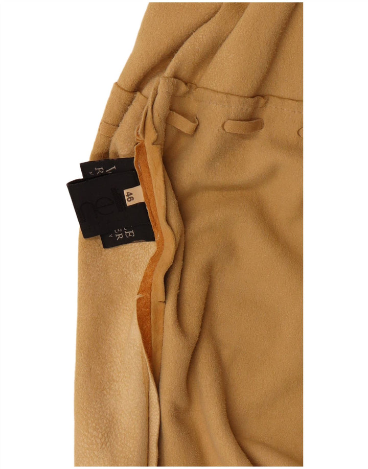 Jaqueta feminina de camurça Fontanelli IT 46 grande couro bege