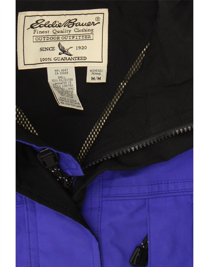 Jaqueta utilitária feminina Eddie Bauer com capuz Reino Unido 14 poliéster azul médio