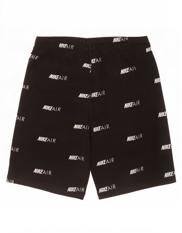 Nike Womens Graphic Sport Shorts UK 14 Large Black Cotton