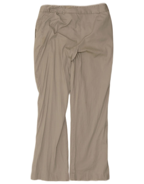 Calça feminina reta casual Marks & Spencer Reino Unido 12 médio W30 L30 bege