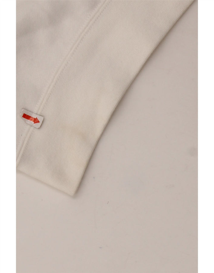 NIKE Mens Graphic Hoodie Jumper Large White Cotton