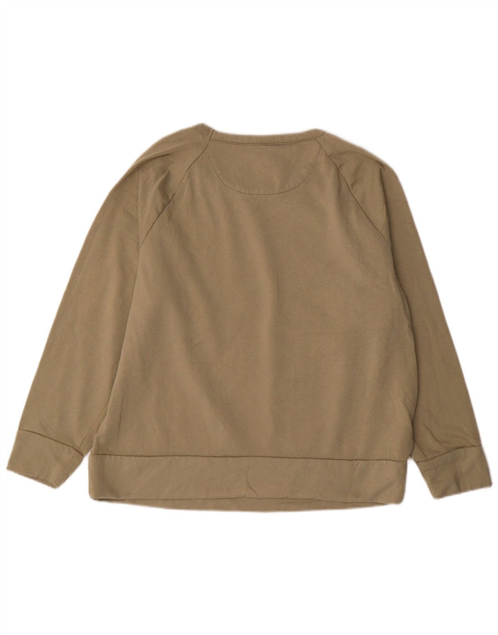 EDDIE BAUER Suéter feminino UK 16 grande poliéster cáqui
