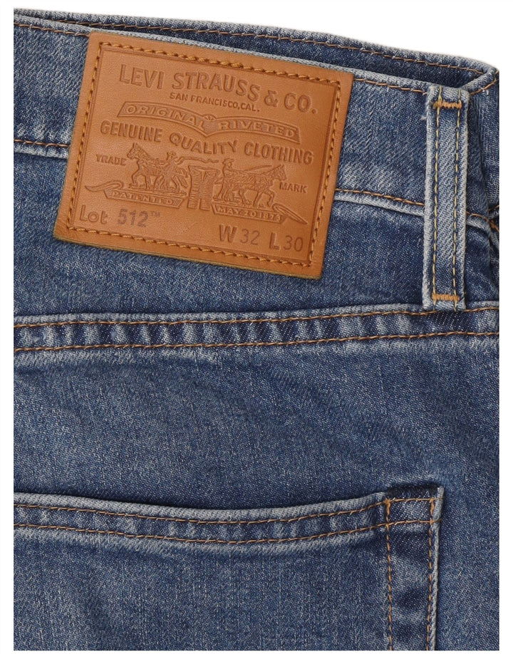 Levi's Mens Slim Jeans W32 L30 Azul Algodão