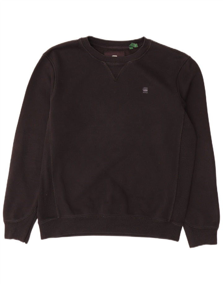 G-STAR moletom masculino jumper médio algodão preto