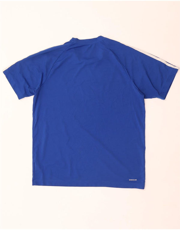 Adidas Mens Aeroready Camiseta Top Grande Azul Poliéster