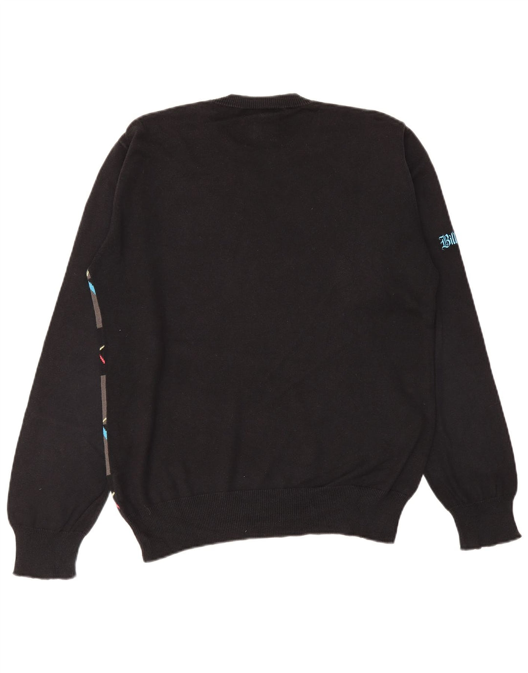 Suéter masculino BILLABONG com gola redonda, pequeno, preto, algodão diamante/argile