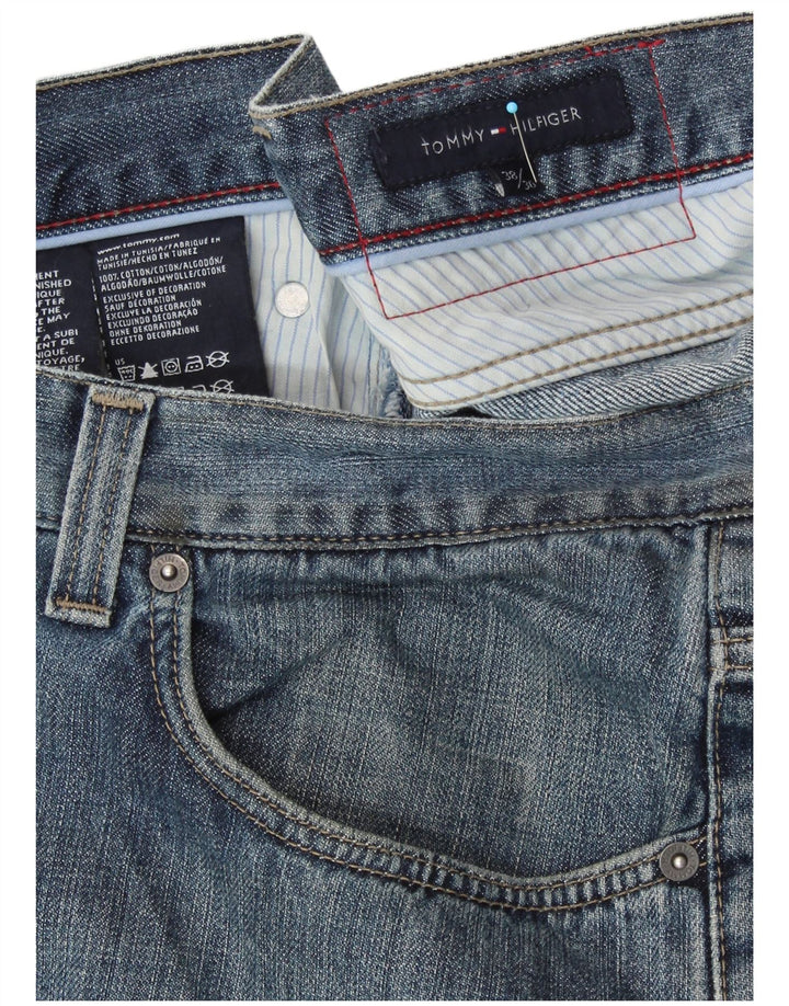 TOMMY HILFIGER Jeans reto masculino W38 L30 algodão azul