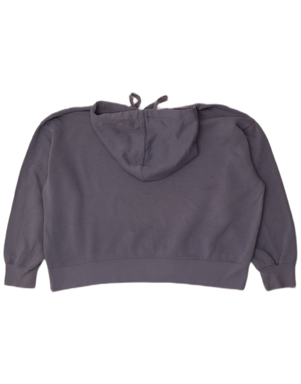 Zara Womens Oversized Hoodie Jumper UK 10 Pequeno Azul Poliéster