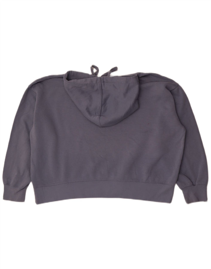 Zara Womens Oversized Hoodie Jumper UK 10 Pequeno Azul Poliéster
