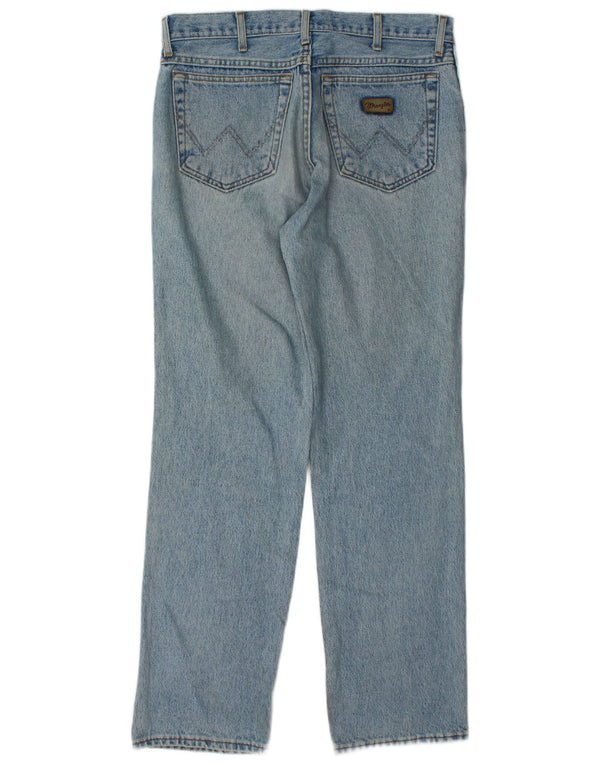 Wrangler Masculino Texas Straight Jeans W33 L32 Azul Algodão