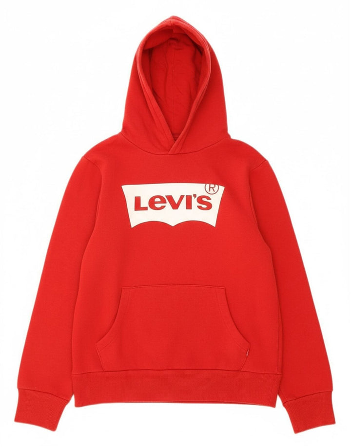 Moletom com capuz gráfico para meninas LEVI'S 11-12 anos algodão vermelho