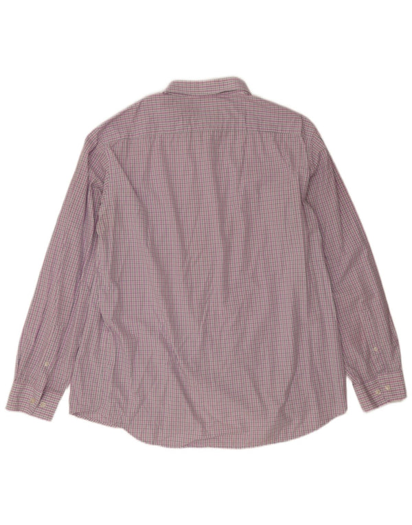 Camisa masculina Carrera Regular Fit 3XL algodão xadrez roxo