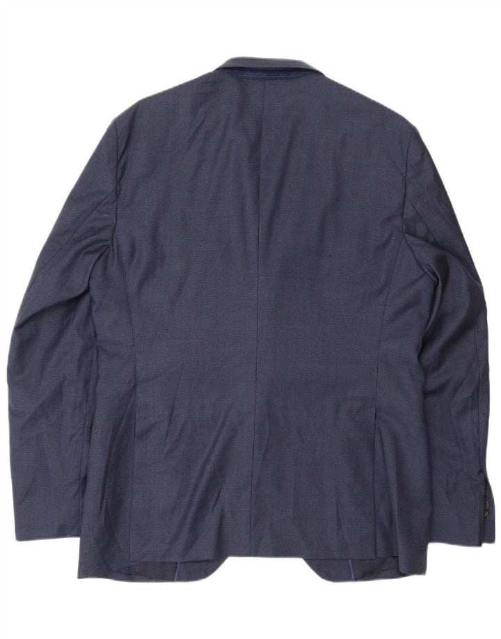 Jaqueta Blazer Masculina Massimo Dutti EU 50 Médio Azul Marinho Houndstooth