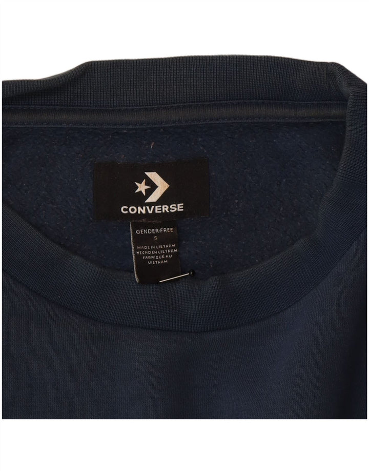 Converse masculino gráfico moletom jumper pequeno azul marinho