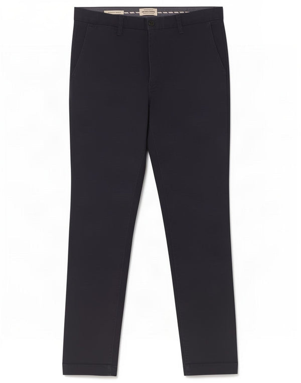 Calça masculina Jack & Jones Marco Slim Fit Chino W30 L30 Azul Marinho Algodão