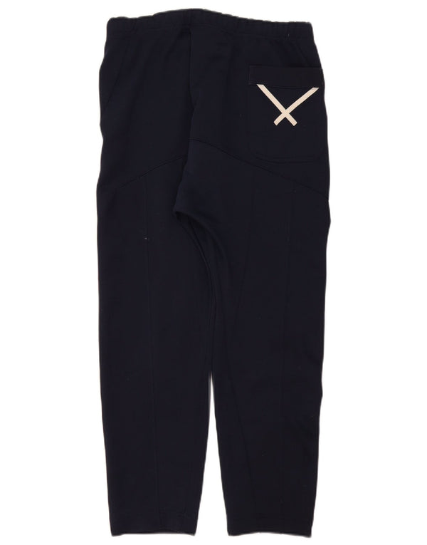 Calça de treino masculina Adidas pequena azul marinho poliéster