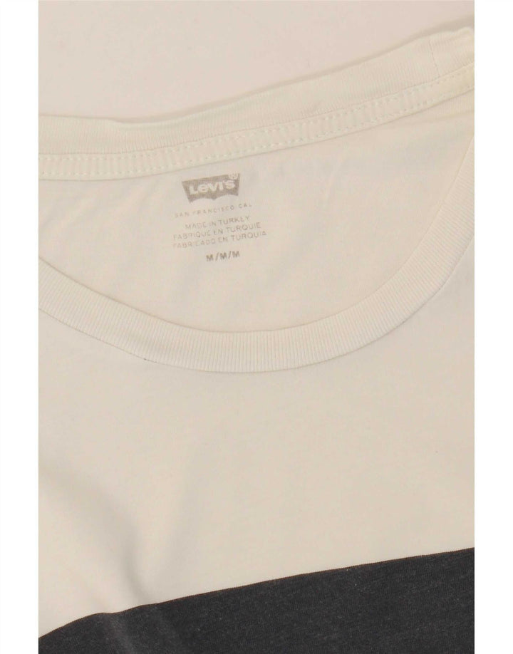 Camiseta feminina gráfica Levi's UK 14 médio branco