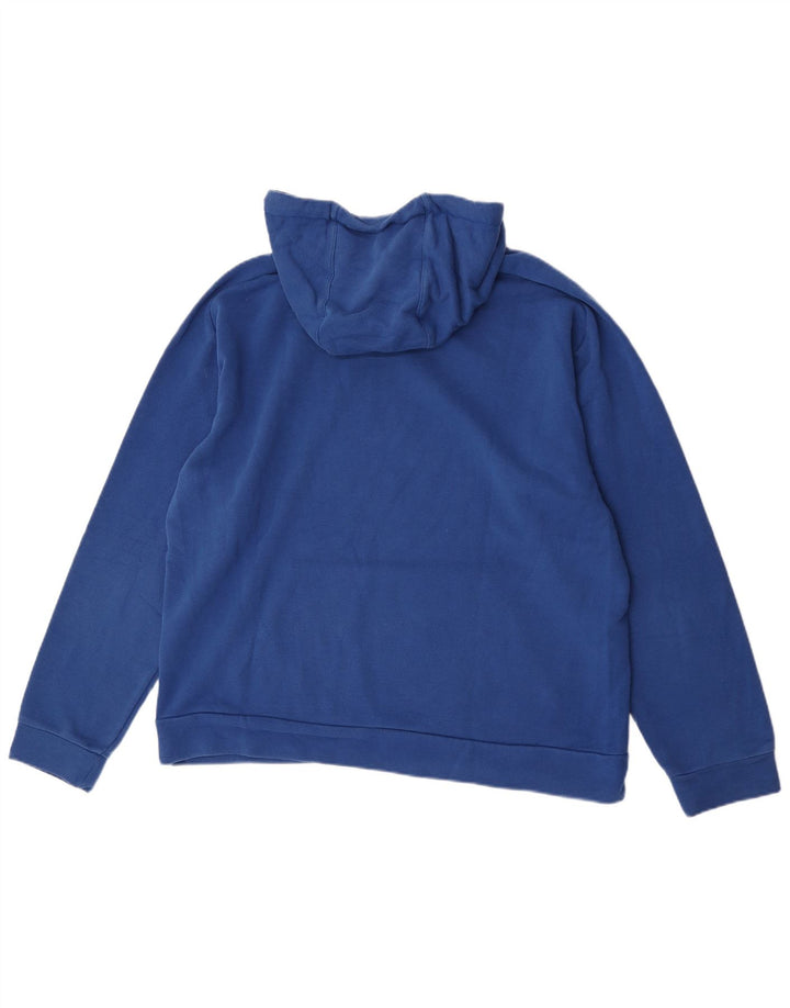 Suéter com capuz gráfico masculino Puma grande algodão azul