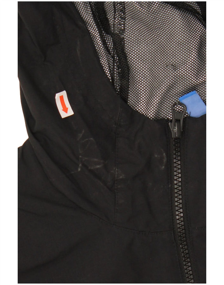 ADIDAS Mens Hooded Rain Jacket UK 38 Médio Preto Colourblock Poliéster