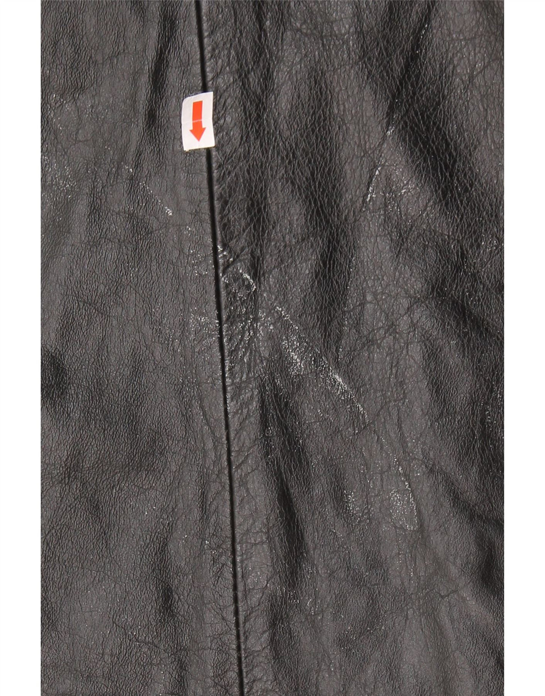 Casaco de couro feminino VINTAGE UK 10 pequeno couro preto