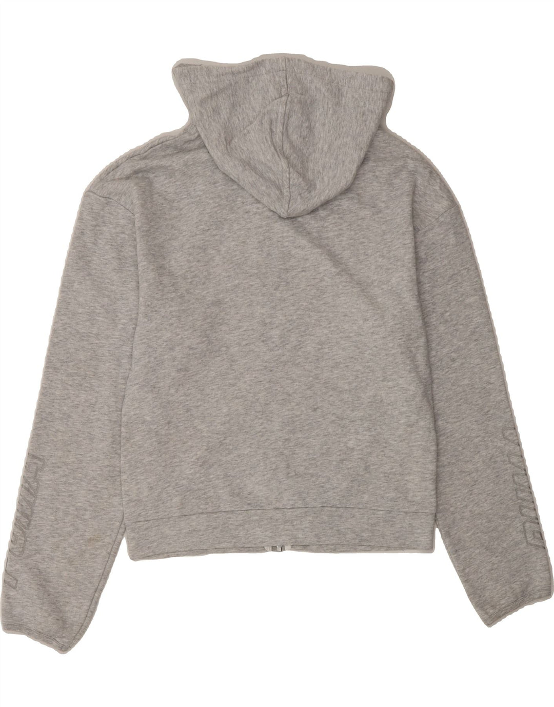 PUMA Boys Graphic Zip Hoodie Sweater 13-14 Years Grey Cotton Vintage Puma and Second-Hand Puma from Messina Hembry 
