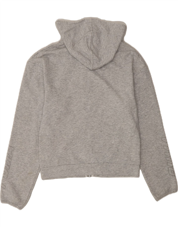PUMA Boys Graphic Zip Hoodie Sweater 13-14 Years Grey Cotton Vintage Puma and Second-Hand Puma from Messina Hembry 