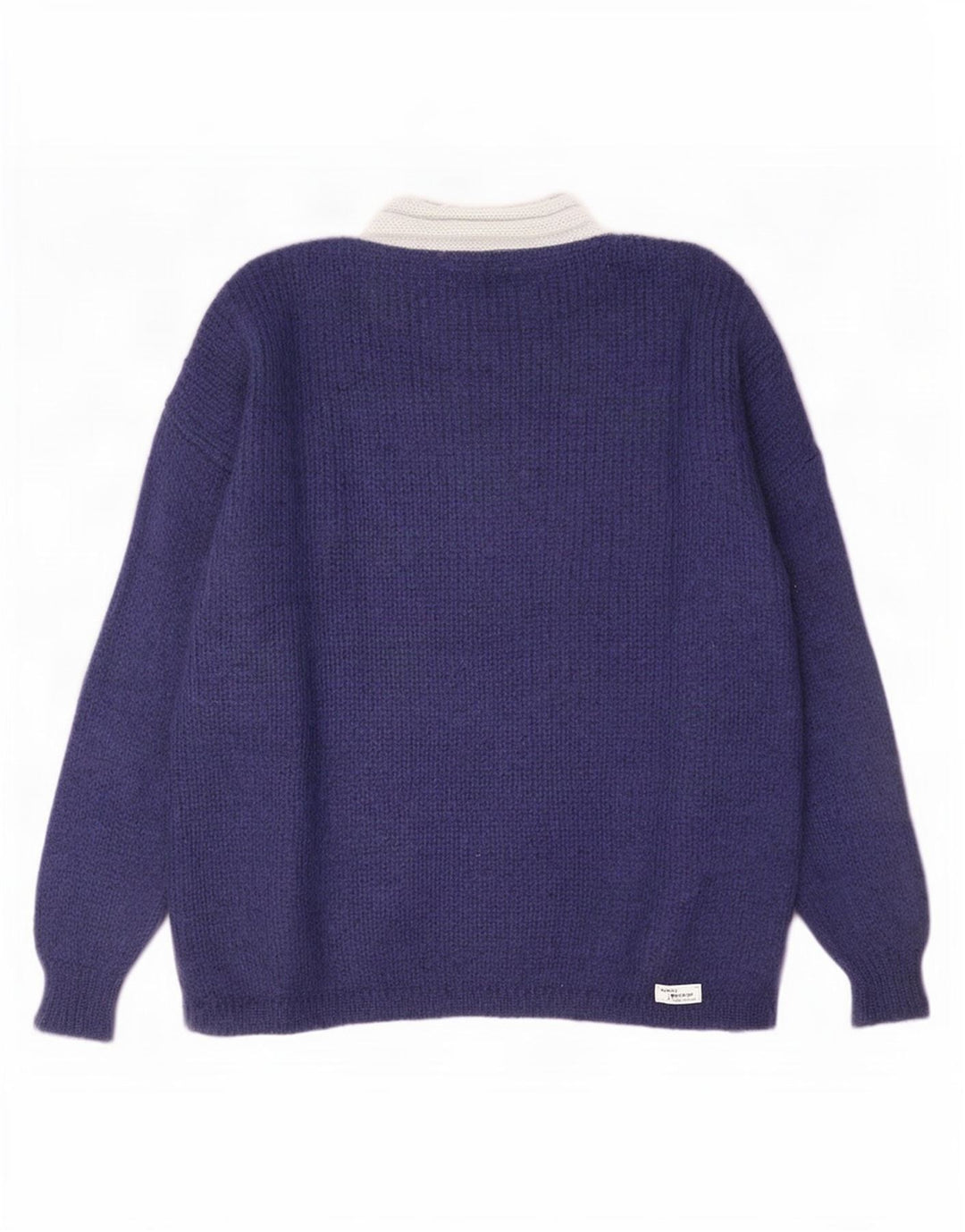 Suéter feminino vintage com gola tartaruga IT 44 azul marinho médio