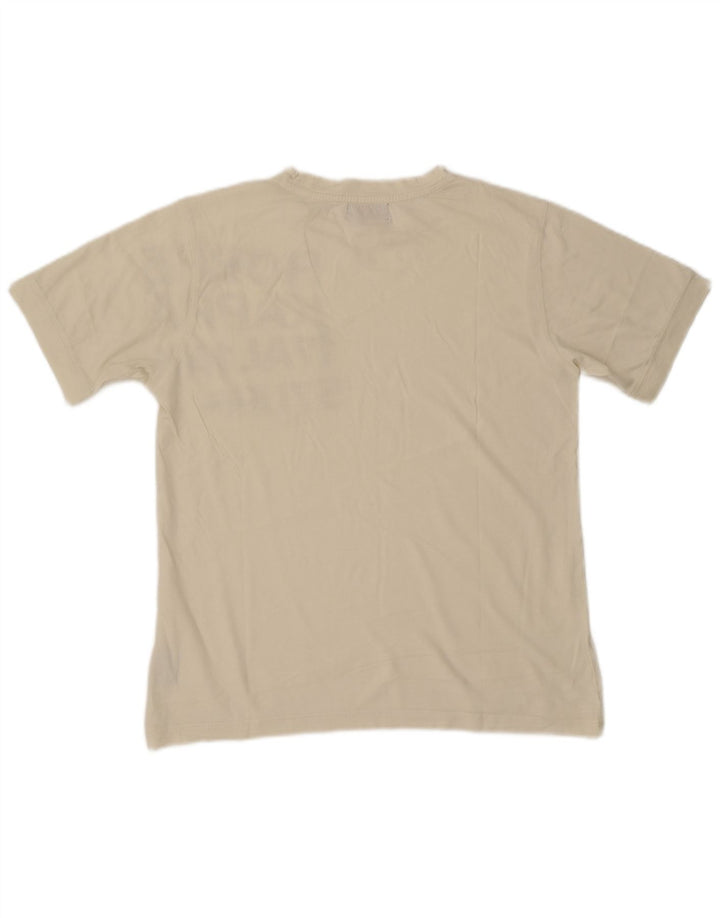 Camiseta gráfica masculina Kappa Top médio off white algodão