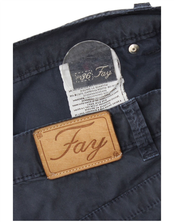 Shorts casuais masculinos Fay W36 grande algodão azul marinho