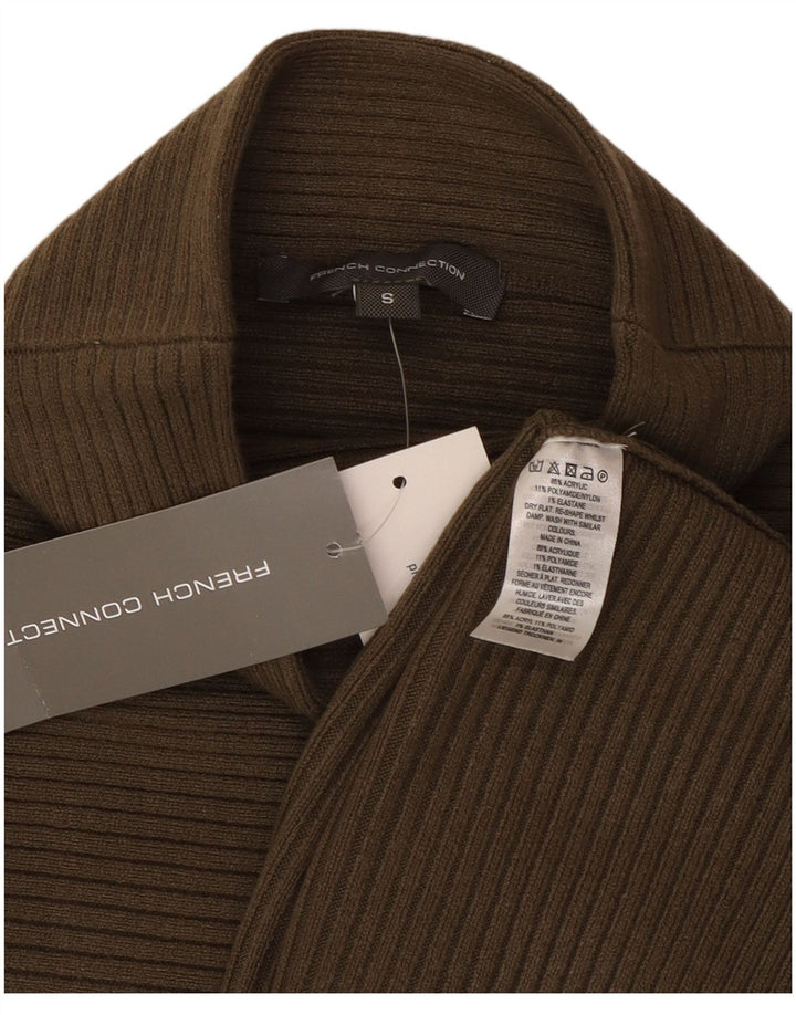 Suéter feminino com gola tartaruga da French Connection Reino Unido 10 pequeno cáqui