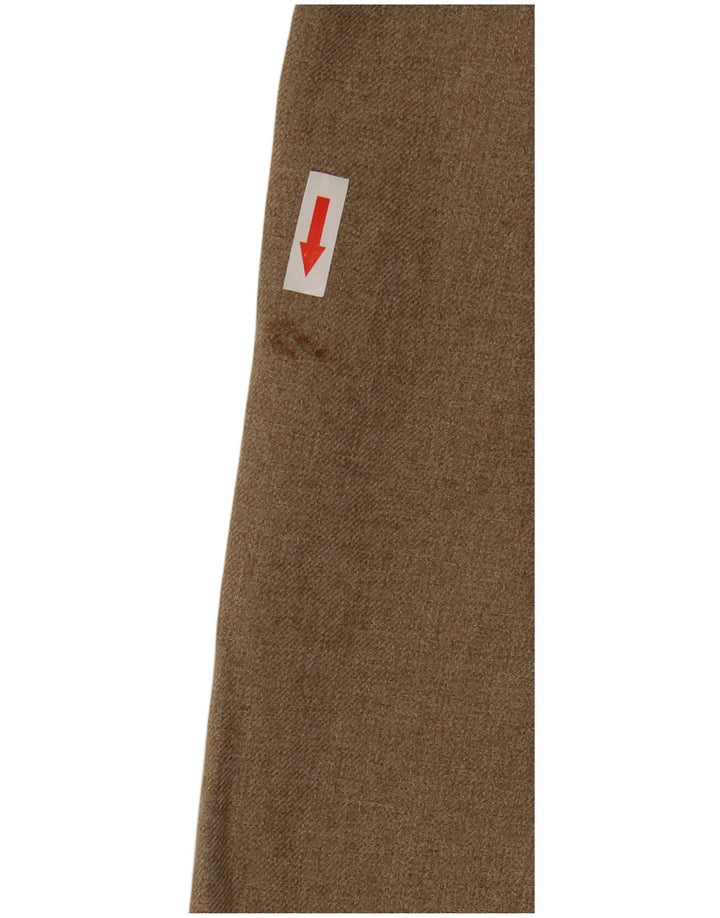 Calça chino reta masculina Marks & Spencer W32 L31 poliéster bege
