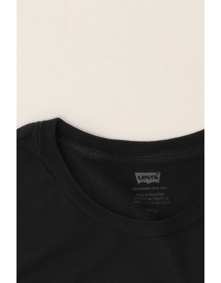 Camiseta feminina Levi's Oversized Graphic UK 10 pequena preta
