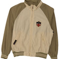 Jaqueta bomber masculina Henri Lloyd Reino Unido 40 grande bloco colorido cáqui