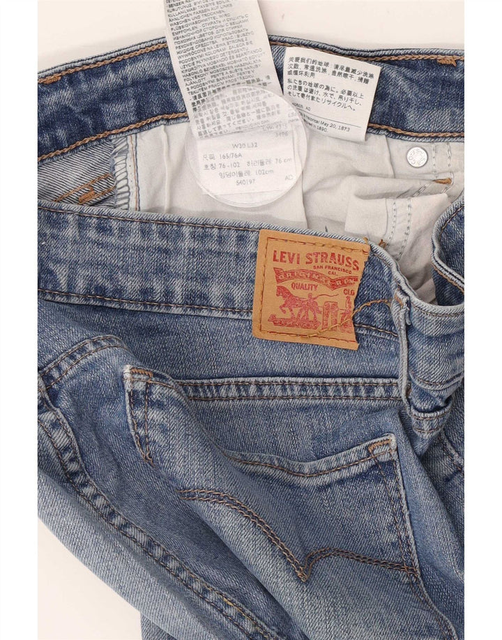 Saia jeans feminina Levi's 711 Midi W30 algodão azul médio