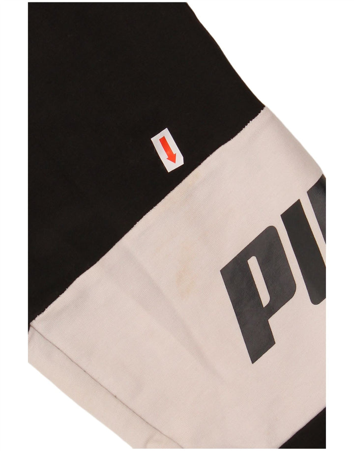 PUMA Womens Graphic Leggings UK 16 Large  Black Cotton