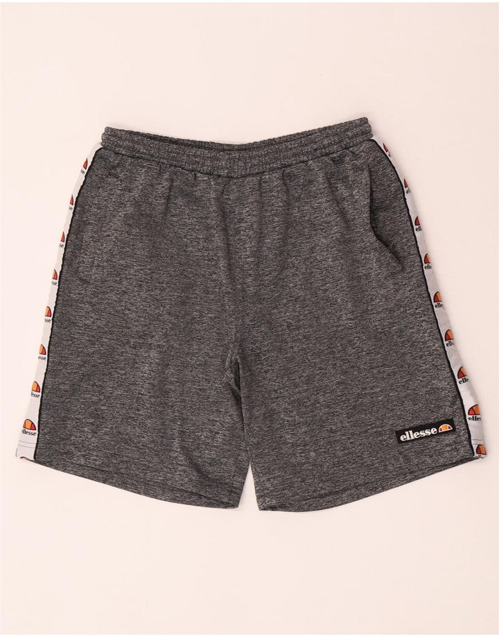 Shorts masculinos Ellesse Graphic Sport poliéster manchado cinza médio