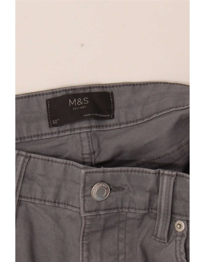 Shorts casuais masculinos Marks & Spencer W32 algodão cinza médio
