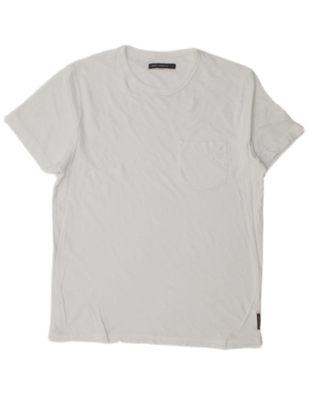 Camiseta masculina FRENCH CONNECTION grande branca