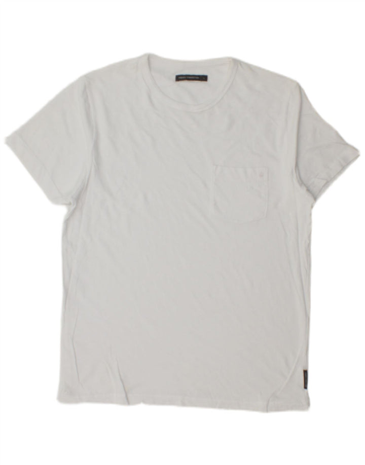 Camiseta masculina FRENCH CONNECTION grande branca