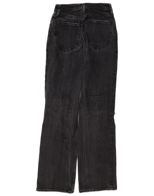 Calça jeans feminina Abercrombie & Fitch desgastada solta W23 L29 cinza anos 90