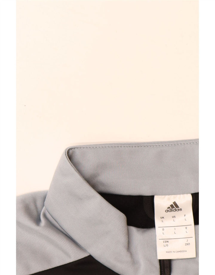 ADIDAS Mens Tracksuit Top Jacket Grande Preto Colourblock Poliéster