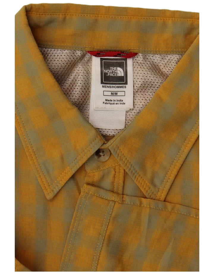 Camisa masculina de manga curta The North Face modal xadrez amarelo médio