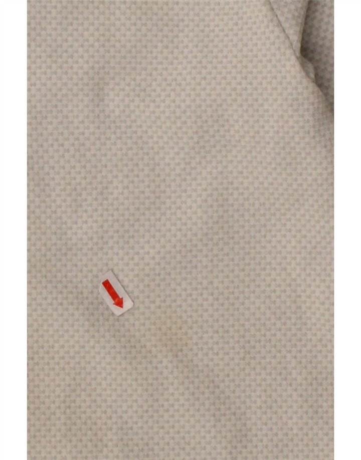 Camisa polo masculina ZARA pequena algodão cinza