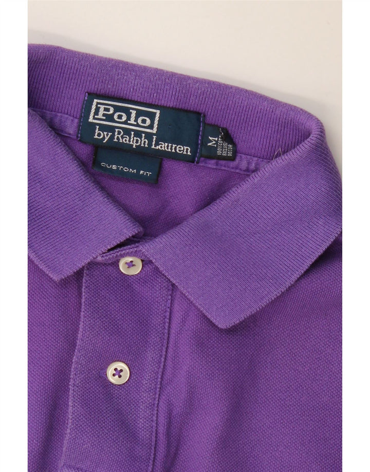 POLO RALPH LAUREN Camisa polo masculina de ajuste personalizado de algodão roxo médio