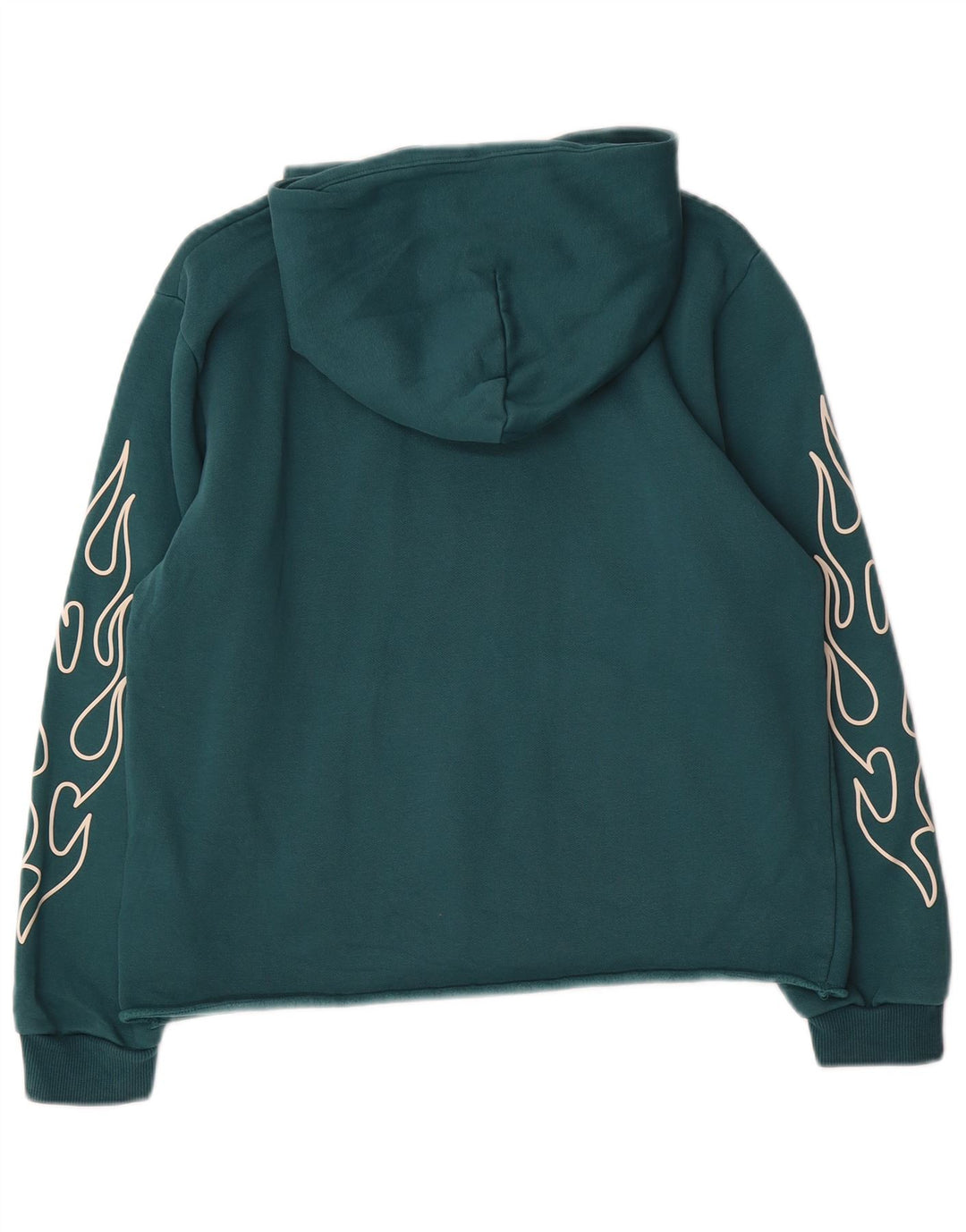 PUMA Girls Loose Fit Graphic Hoodie Jumper 13-14 Anos Algodão Verde