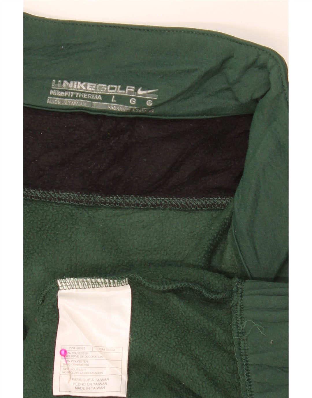 Moletom masculino NIKE com zíper e gola alta em poliéster verde grande