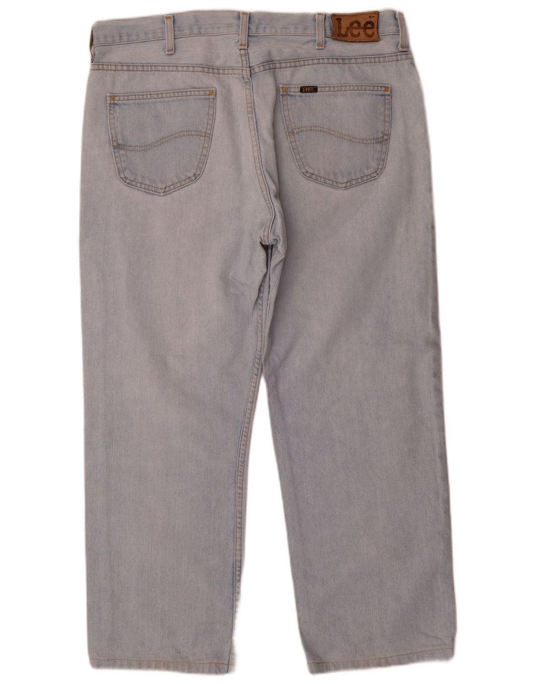 Lee Mens Straight Jeans W38 L27 Azul Algodão