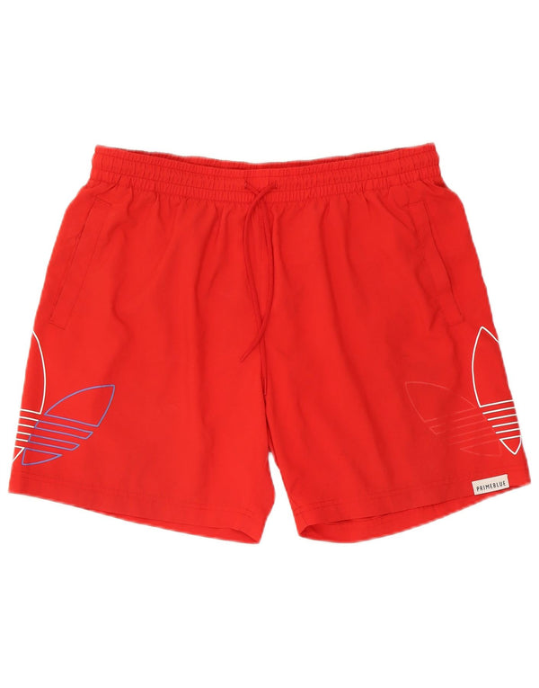 Adidas Mens Prime Blue Graphic Sport Shorts Grande Poliéster Vermelho